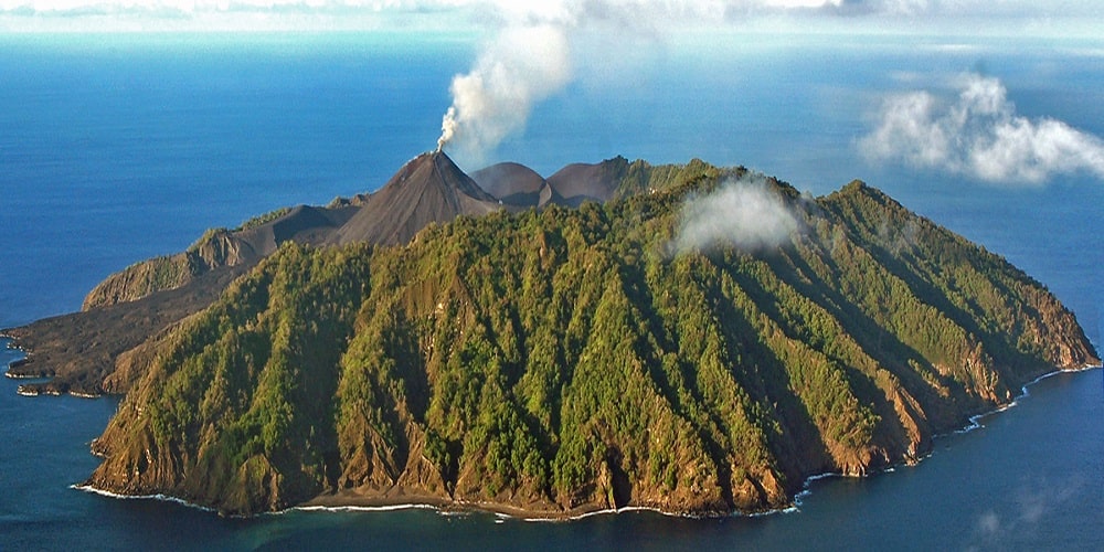 Aerial Sightseeing at Barren Island