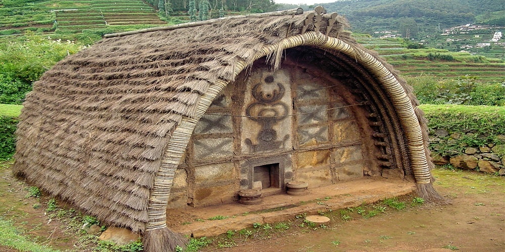 Toda Huts Primitive Village customs at Ooty Hill Station