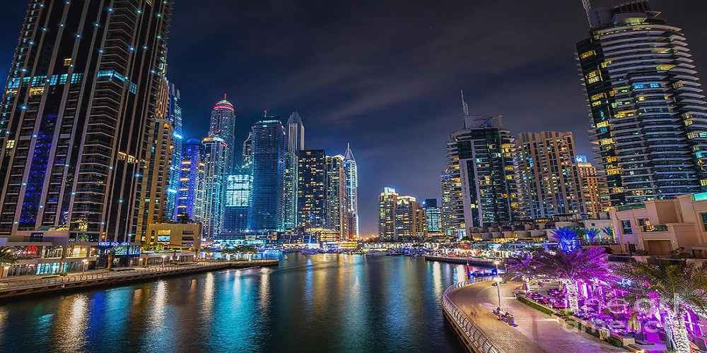 Dubai Marina Night view
